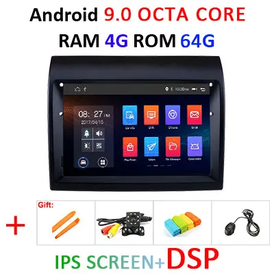 DSP ips 4G+ 64G 8 CORE Android 9,0 автомобильный dvd радио мультимедиа gps для Fiat Ducato 2008- Citroen джемпер peugeot Boxer obd2 dvr - Цвет: 4G 64G IPS DSP