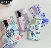 laser vintage flowers leaf phone cases for huawei p40 lite p30 pro p20 mate 30 20 back cover golssy soft imd protection coque