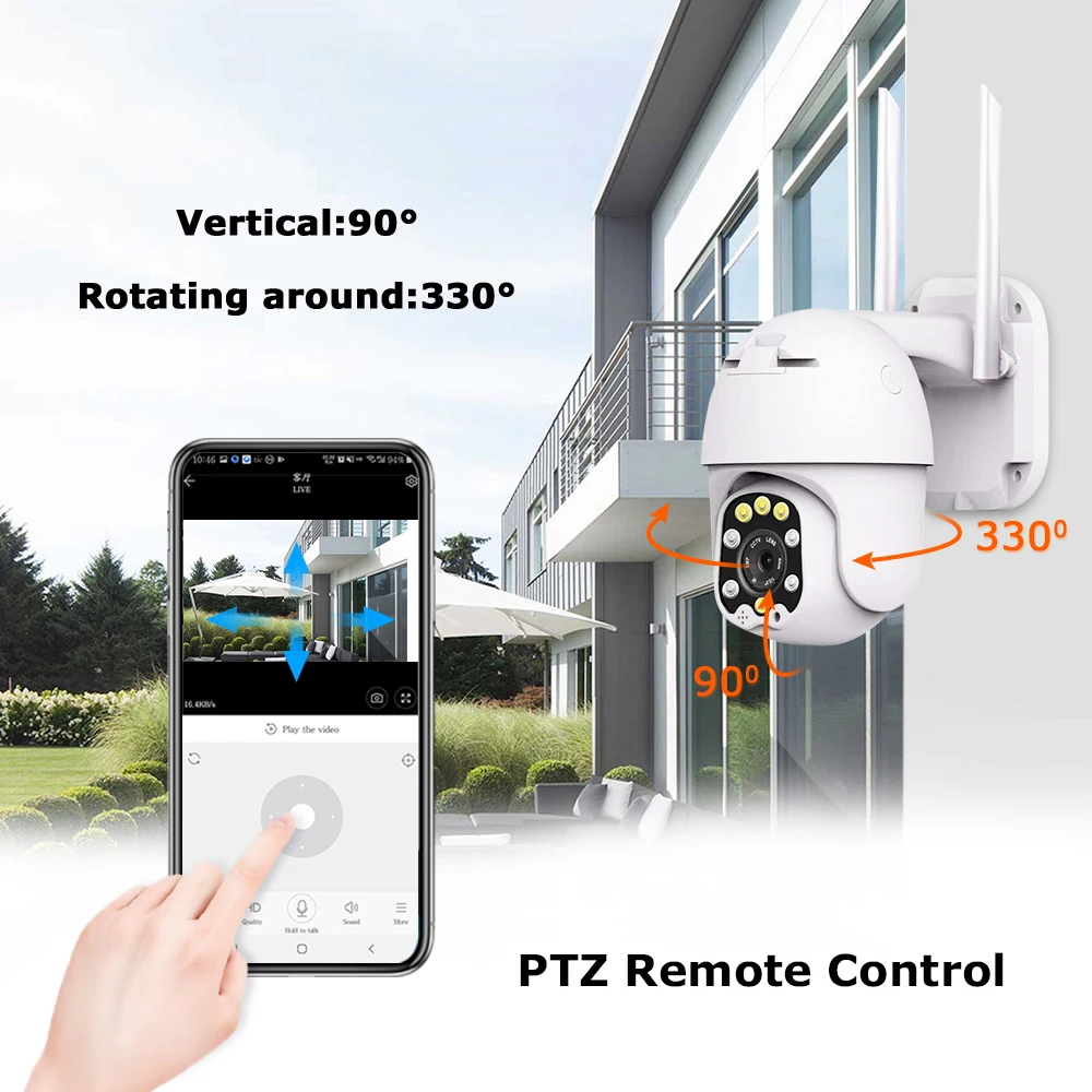 1080P PTZ IP камера Wifi Открытый Купол беспроводная безопасности панорамирование