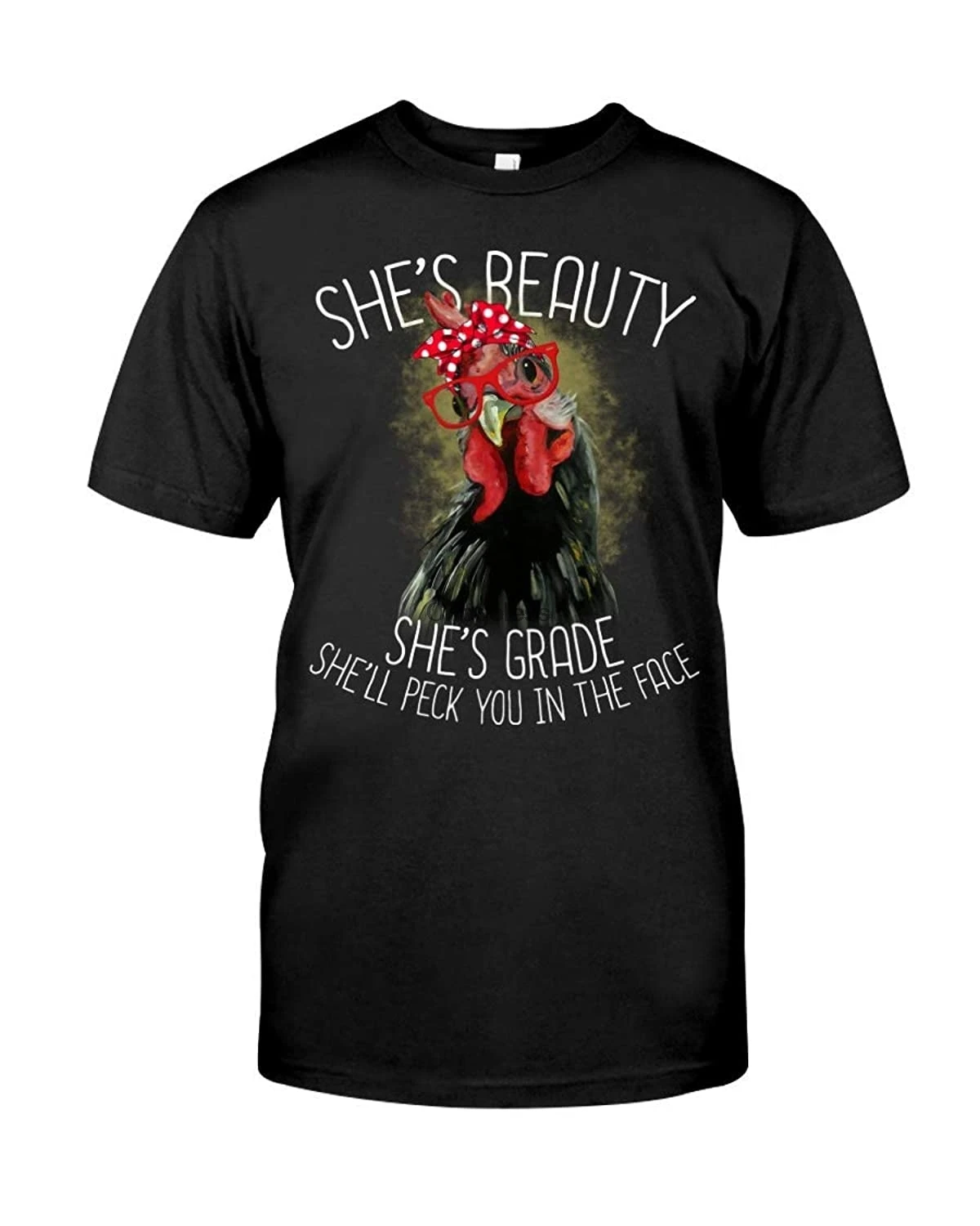 Футболка унисекс с надписью She's Beauty Grade peck You in The face|Мужские футболки| |