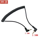 Новый шнур для синхронизации ПК 3,5 мм, штекер-штекер, пружинный кабель для вспышки с винтовым замком для CANON NIKON