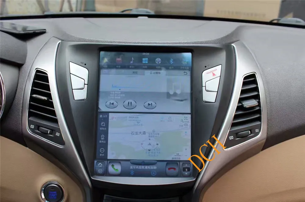 10 4 ''вертикальный Большой экран Tesla Style Android 9 0 автомобильный DVD GPS плеер для hyundai