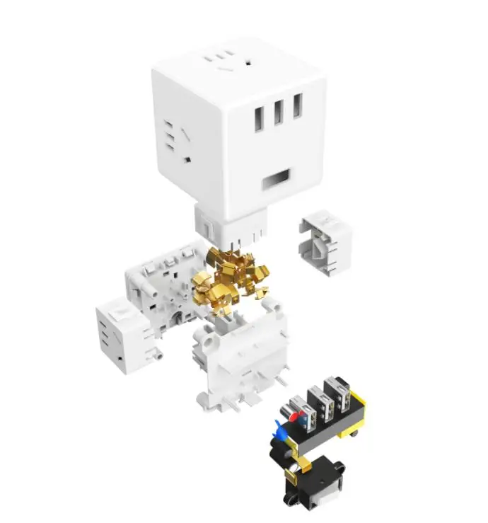 Xiaomi mijia cube конвертер usb вилка сокета многофункциональная Подключаемая плата электрический куб зарядка буксировочная плата смарт