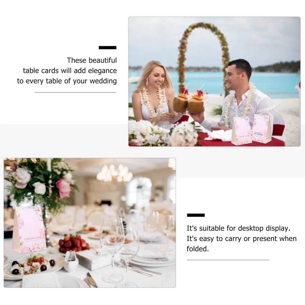

20pcs Place Cards Seating Cards Seating Place Cards for Wedding (Assorted Color)