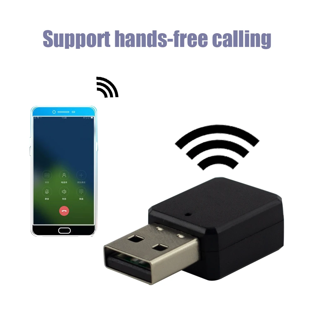 

Автомобильный беспроводной адаптер, встроенный микрофон, микрофон, Bluetooth-совместимый аудиоприемник 5,1