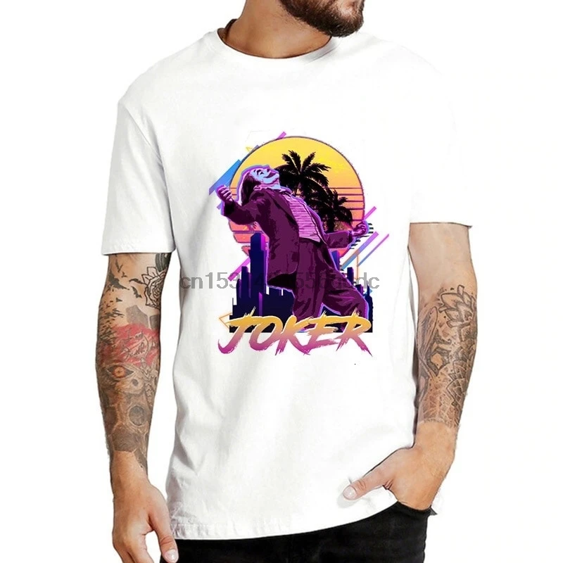 В стиле Джокер Хоакин Феникс футболка Для мужчин Хлопковые дышащие футболки