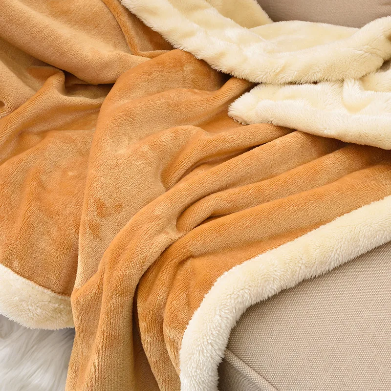 Зимнее шерстяное одеяло Кашемировое хорька теплое флисовое очень мягкое