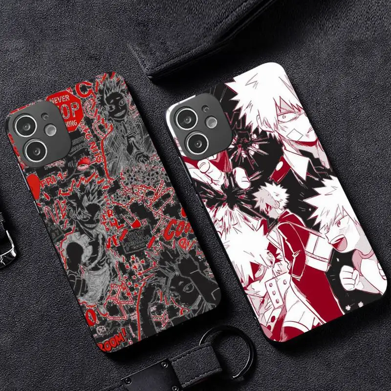 

My Hero Academia Anime Phone Case for iPhone 13 12 11 mini pro XS MAX XR 8 7 6 6S Plus X 5S SE 2020