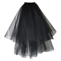 fresh style womens layered black tulle short wedding veil with comb halloween cosplay costume bridal party hair accessories