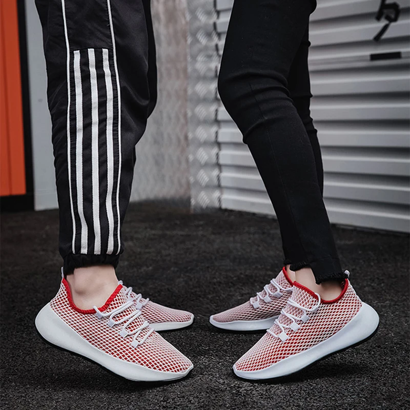 Женские сетчатые кроссовки с перфорацией размера плюс 36-44 модная