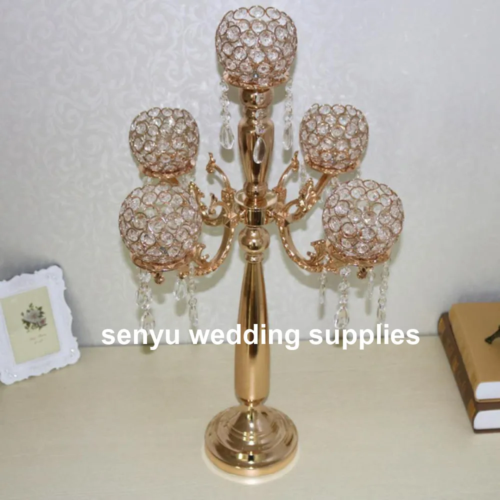 Sliver /goldgold Wedding Candelabra Chandelier Centerpiece