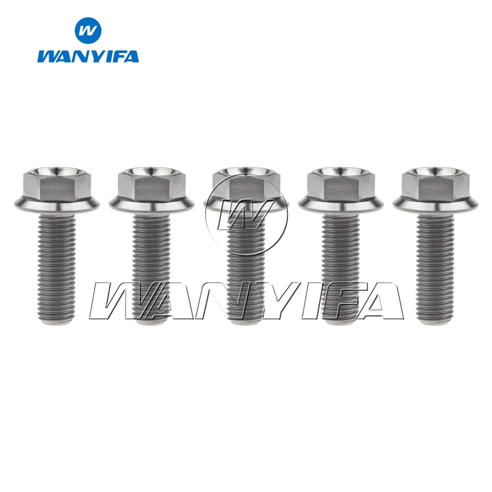 Титановые болты Wanyifa M8 M10 x 20 25 30 35 40 45 55 60 65 70 75 80 100 мм шестигранный фланцевый