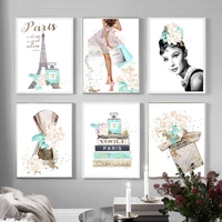 new diamond painting floral perfume lipstick book fashion makeup art mosaic embroidery nordic mural wall painting living room de