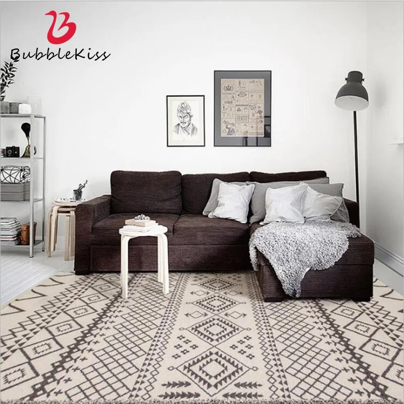 Ковры из чистой шерсти в скандинавском стиле для гостиной спальни детской