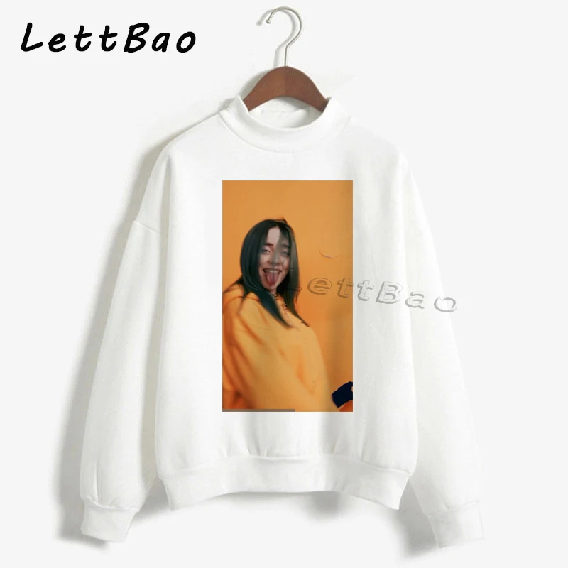 15 Billie Eilish толстовки свитер уличная Эстетическая Готическая Moletom Feminino Ullzang Harajuku на заказ Женская толстовка Femme 90s - Цвет: 15