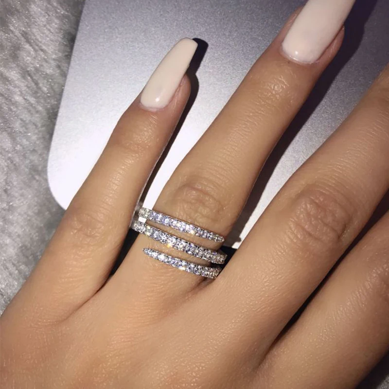 Изысканное кольцо для ногтей из искусственного шелка с серебряным кольцом