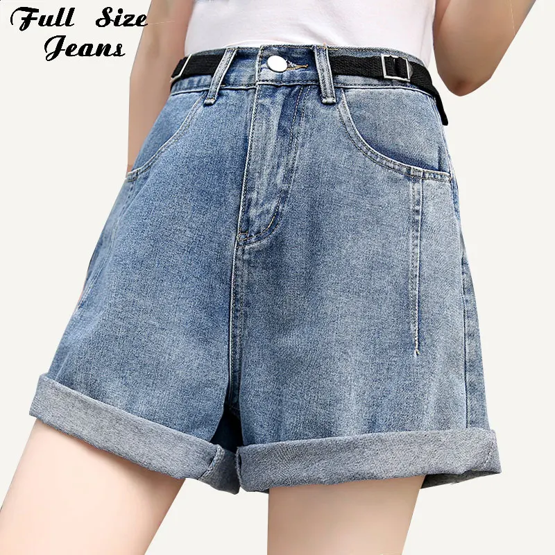 Шорты женские джинсовые с широкими штанинами Свободные повседневные винтажные