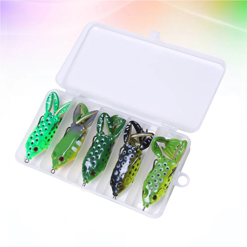 1 коробка/5 шт. бионические рыболовные приманки практичные в форме лягушки