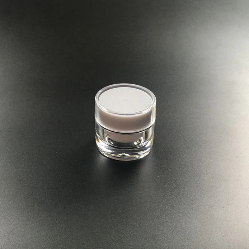 20g Plastic/Acrylic Double Wall  White Jar Round Shape Cosmetic Container Empty Cream Jar Cosmetic Jar Cosmetic Packaging
