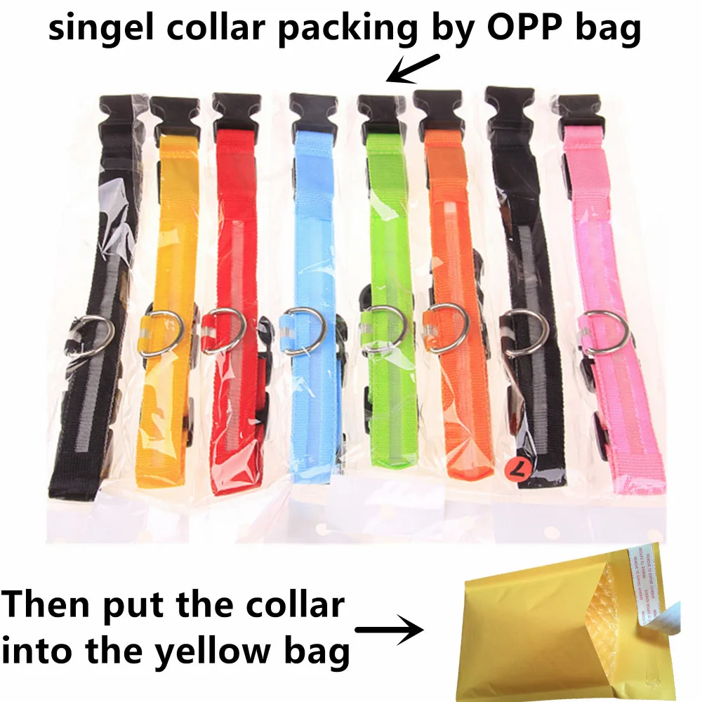 Светодиодный ошейник для собак с защитой от потери/избегания автомобильной