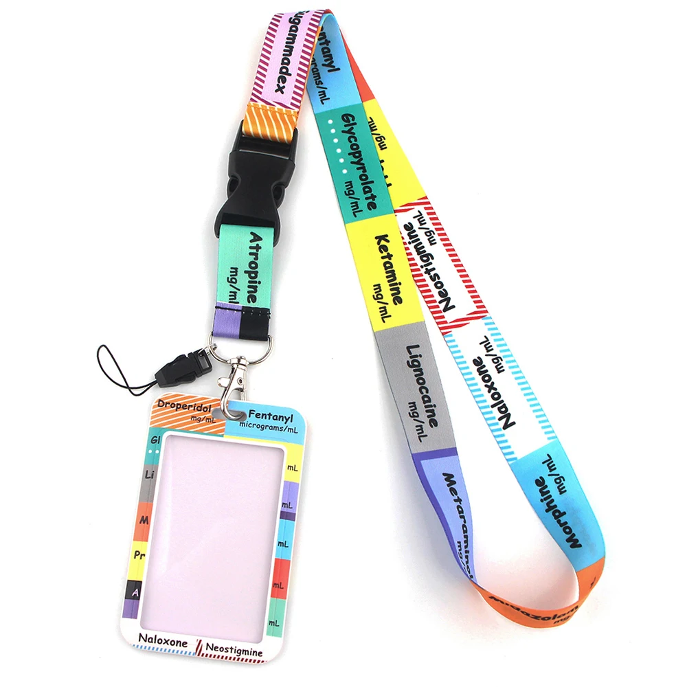 

JF0133 ICU Medical Lanyard Credit Card ID Holder Bag Doctor Nurse Student Women Travel Bank Bus Business Card Cover Badge