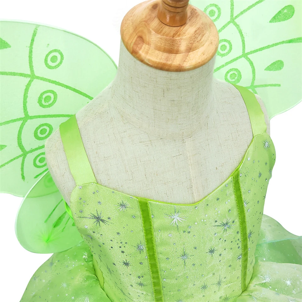 girls princess tiana dress up costume kids cosplay princess and the frog clothing child birthday party halloween fancy ball gown free global shipping