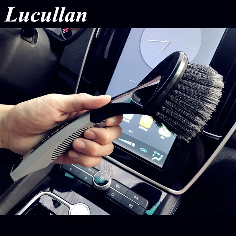 Lucullan Super Soft Hair Brushes Short Handle Wheel/Tire Brush Special Design Triangle Head to Clean Rims Spokes Narrow Place | Автомобили