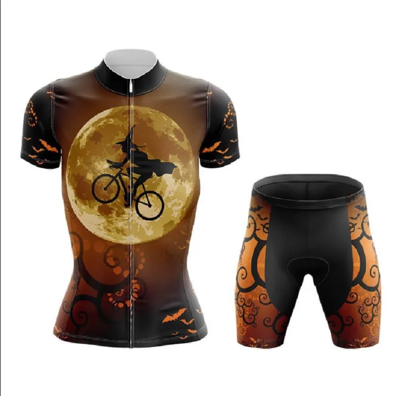 

2021 New Breathable Cycling Jersey Short Sleeve Suit Summer Women's Jumper Cycling Shorts Set Bike Outdoor Gear Clothes