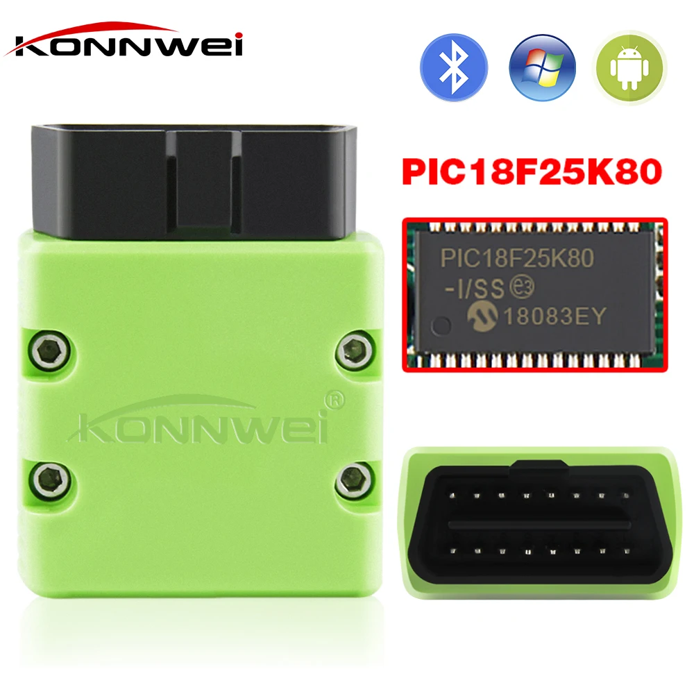 Новинка Bluetooth Konnwei KW902 V1.5 PIC18F25K80 Автомобильные диагностические инструменты OBD II
