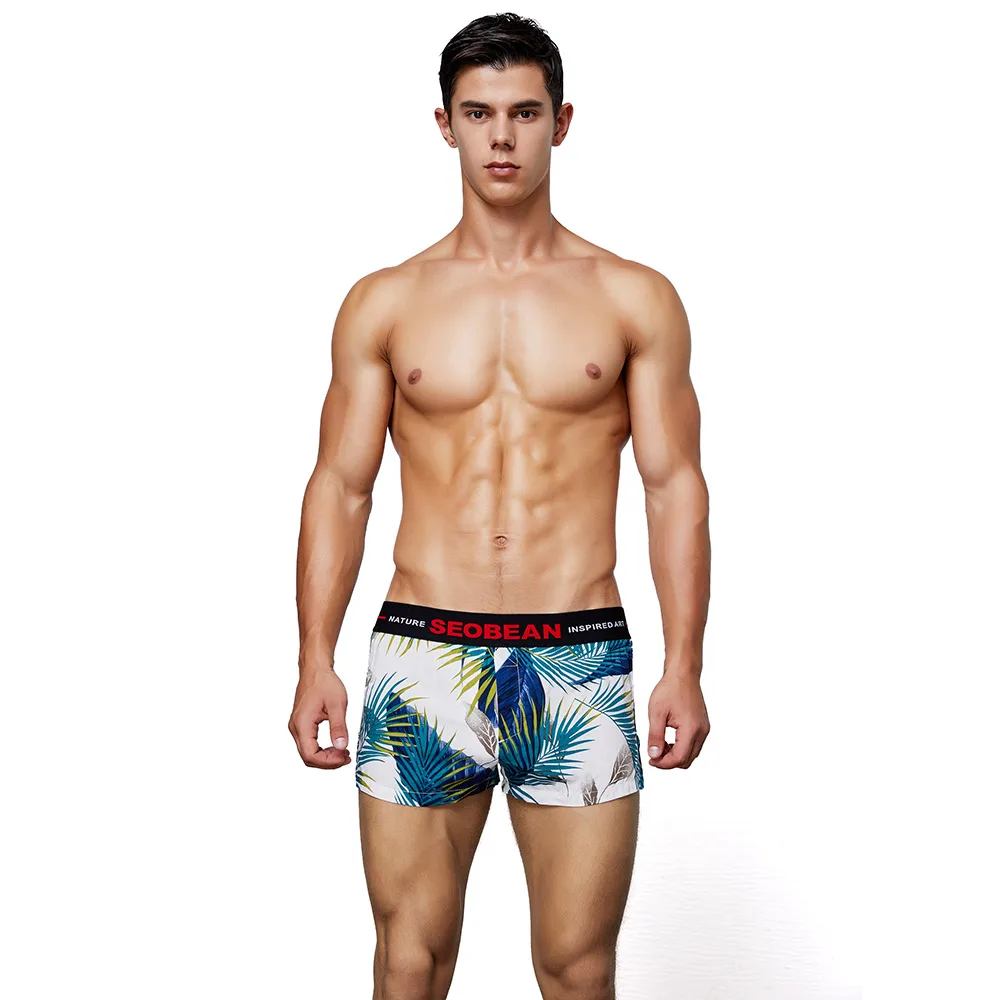Men's Home Shorts Viscose Material Home Wearing Middle Waist Sexy Casual Sleepwear Loose Short Pajama Pants Sleep