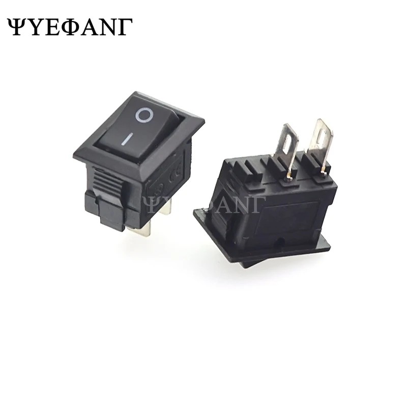 Кнопочный переключатель 10x15 мм SPST 2Pin 3A 250V KCD11 10 шт. кнопочный * 15 черный красный и