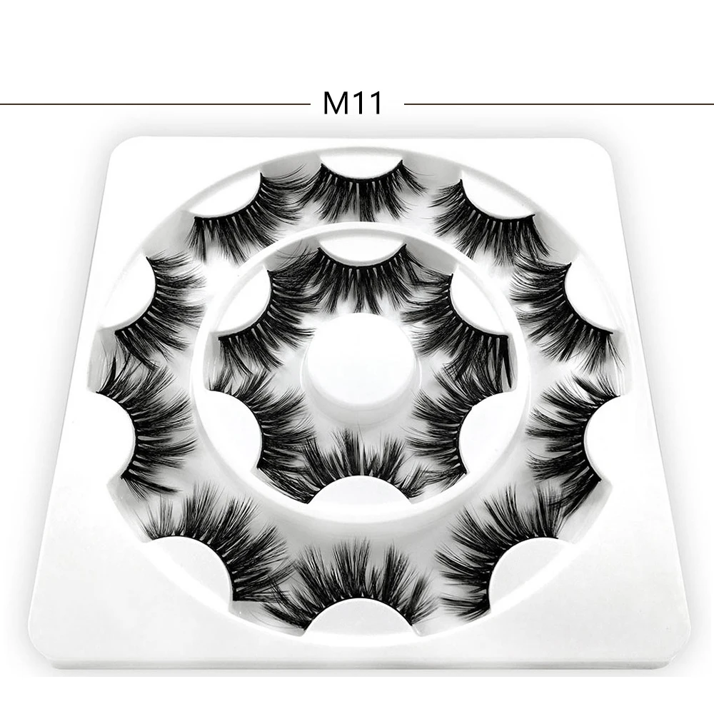 8 пар/компл. Многослойные толстые ресницы 3D накладные трендовые удобные мягкие