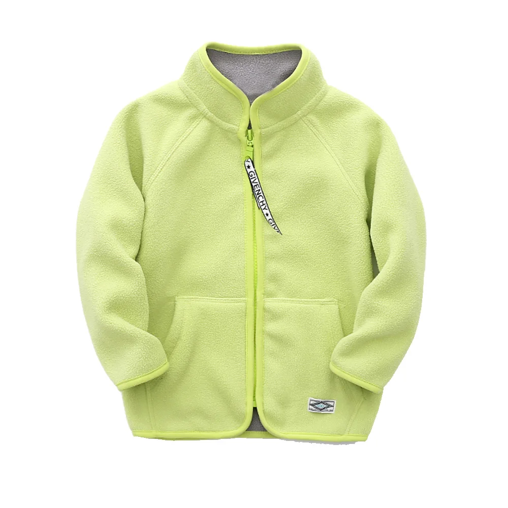 light green Куртка для мальчиков; сезон весна-осень; Детское пальто для девочек; флисовые мягкие теплые куртки для девочек; детская одежда; пальто для малышей; детская верхняя одежда - Цвет: light green