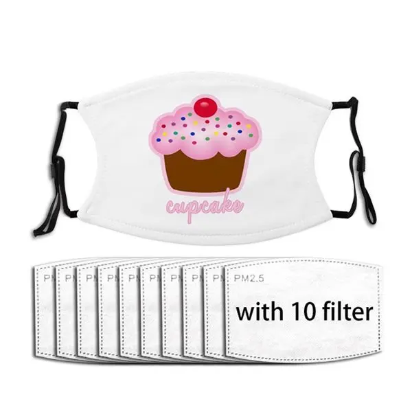 

Маска для лица кекс многоразовая моющаяся Пылезащитная маска PM2.5 Защитная маска для лица для взрослых и детей