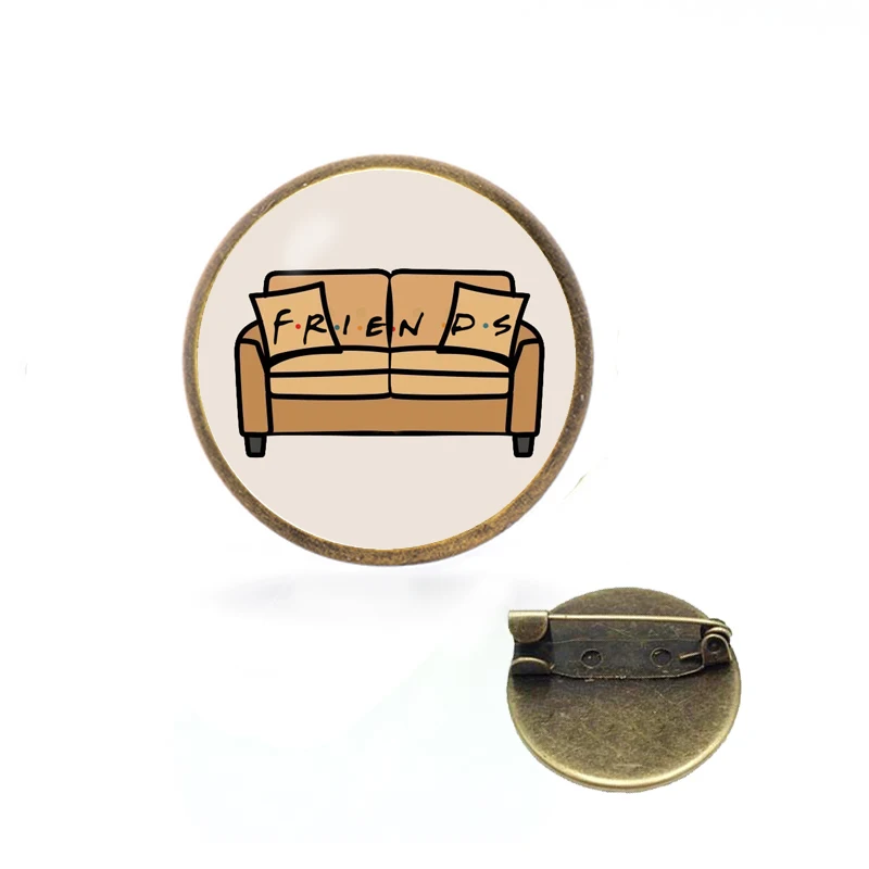 Мода брошка Друзья ТВ шоу ювелирные изделия Central perk Кофе время металлические