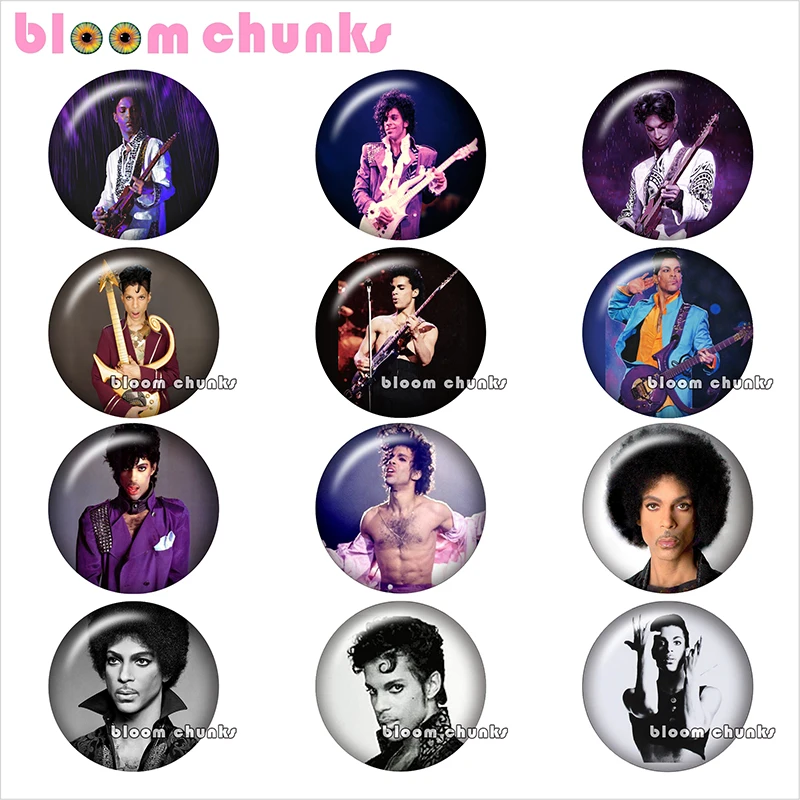 

music prince bass glass snap button Round photo glass cabochon demo flat back Making findings 12mm/18mm/20mm/25mm A9019