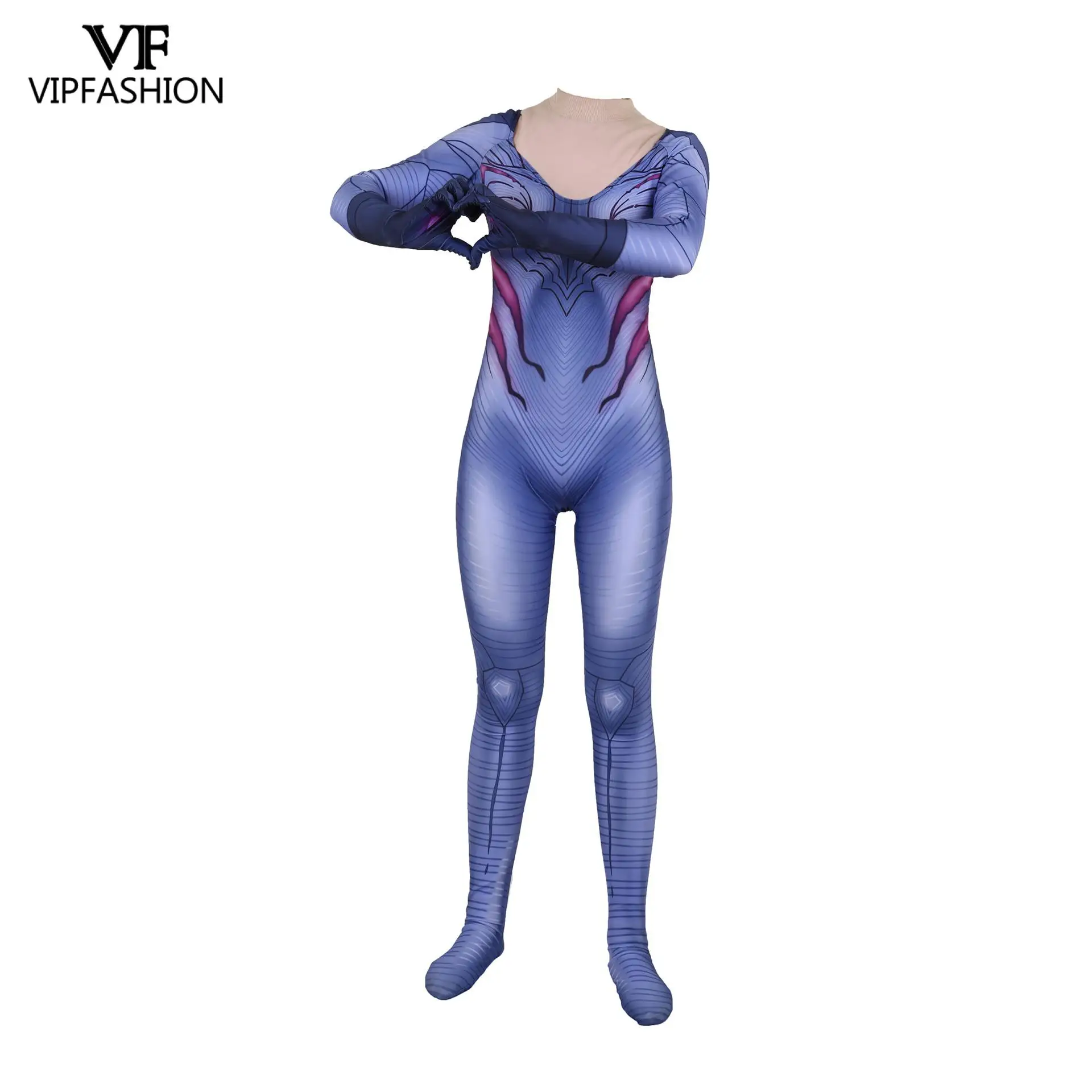 Модный костюм для косплея VIP из аниме игры с 3d Цифровым принтом Женский Kaisa