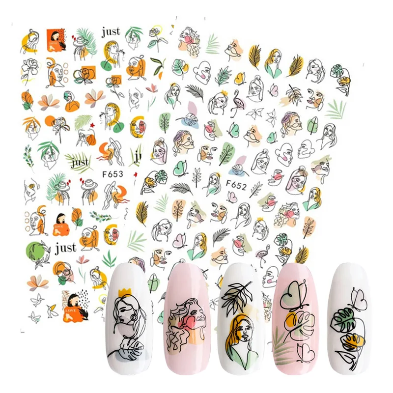 Летний женский аксессуар для ногтей в стиле ретро|Стикеры и наклейки| |