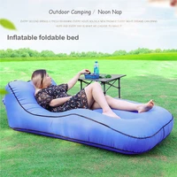 self inflated camping cushion lounger sofa bed s shaped recliner sleeping air mattress camp beanbag picnic beach couch chair