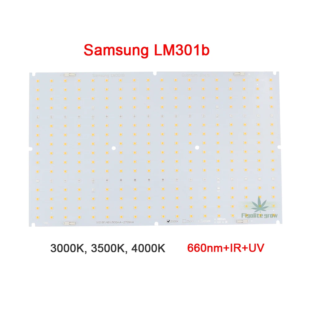 4 шт./лот LM301B QB288 Quantum Tech светодиодная плата 3000K 3500K mix 660nm только УФ ИК без драйвера
