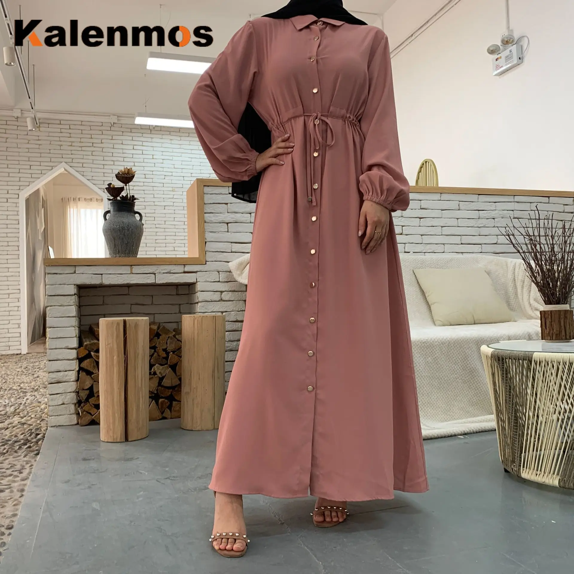 Женское платье хиджаб с длинным рукавом в арабском и мусульманском стиле|Женские