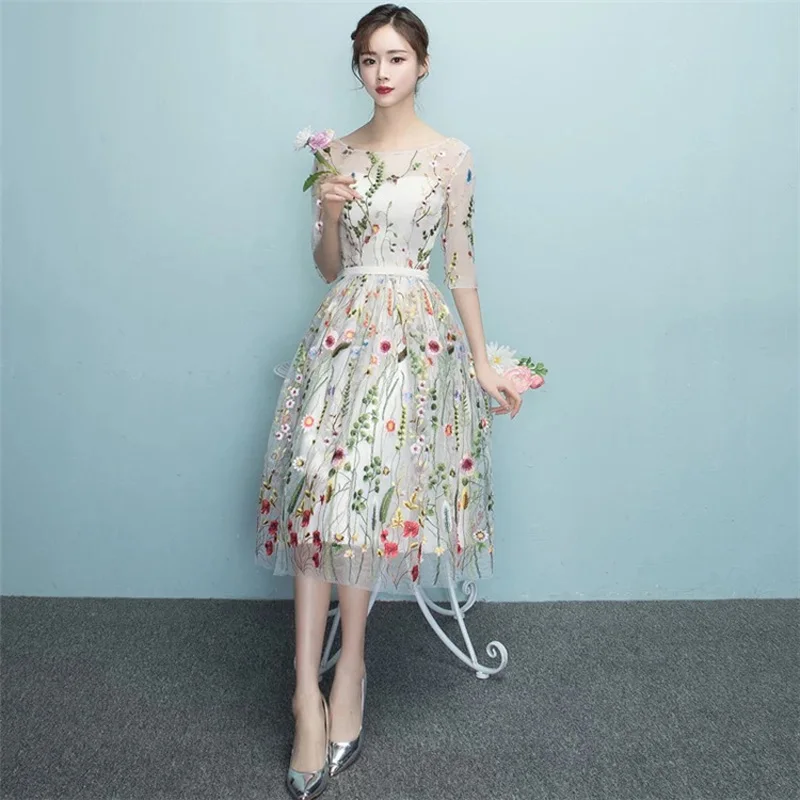 

Flower Floral Lace Embroidery Fabric By The Meter Floral Printed Summer Dress Skirt Wedding Fabrics for Sewing Tulle Brocade Per