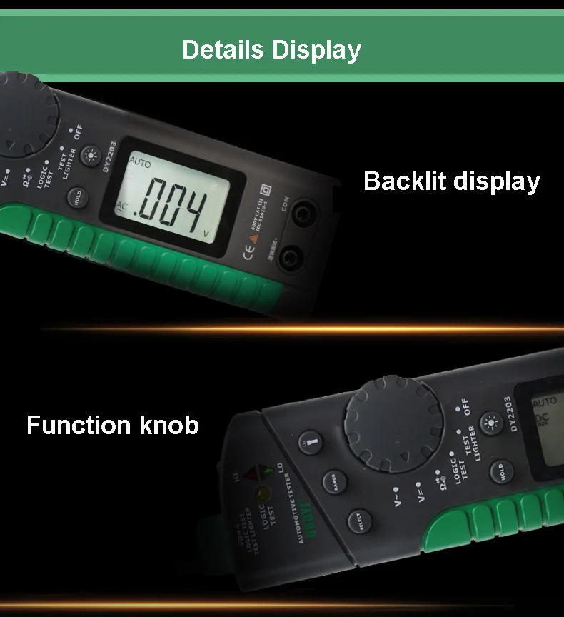 Тестер автомобильной цепи автомобильный электрический мультиметр с лампой