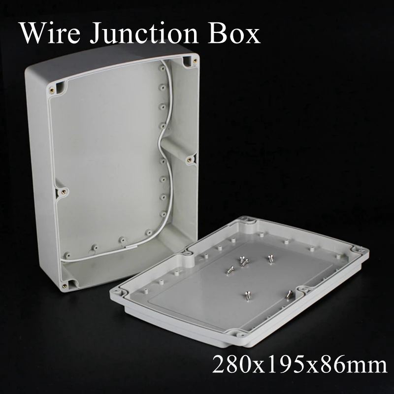 280x195x86mm ABS IP65 Waterproof Plastic Wire Junction Box Distribution Enclosure Project Case Electronic Terminal Instrument |