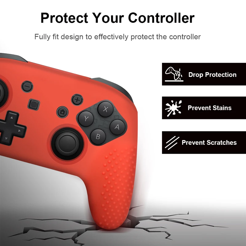 Силиконовый чехол для контроллера Nintendo Switch Pro резиновый защитный геймпада NS