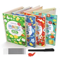 4 books pen magic practice book free wiping childrens toy writing sticker english copybook for calligraphy montessori toys