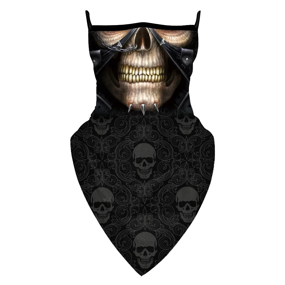 Череп Страшный Хэллоуин косплей маска для лица шейный шарф маски Бандана