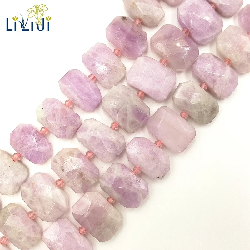 LiiJi уникальный натуральный безграничный кунцит камень в форме лица свободные