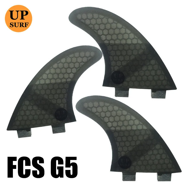 G5 3pcs black Upsurf логотип FCS плавники G3/G5/GL с винтами и ключ плавники сумка для серфинга сотовый плавник Стекловолокна Плавники FCS Quilhas плавники - Цвет: G5 3pcs black