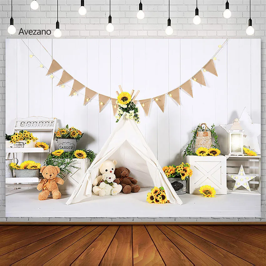 Avezano Весна солнце цветочный тент фотография фон новорожденный день рождения портрет декорация для фотостудии фотозона реквизит